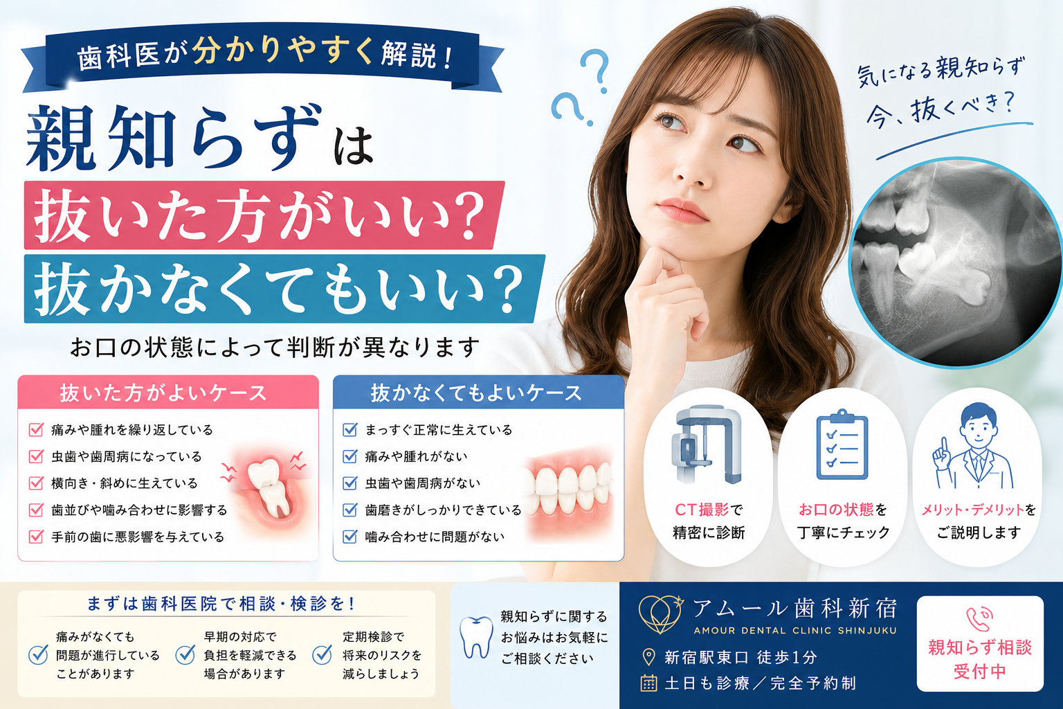 親知らずは抜いた方がいい？抜かなくてもいい？歯科医院がわかりやすく解説｜アムール歯科新宿