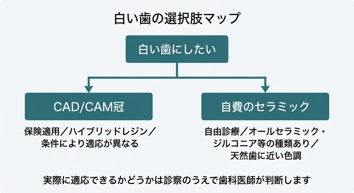 「白い歯にしたい」なら保険適用のCAD/CAM冠という選択肢も